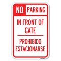 Signmission No Parking Sign No Parking in Front of G Heavy-Gauge Aluminum Sign, 12" x 18", A-1218-23665 A-1218-23665